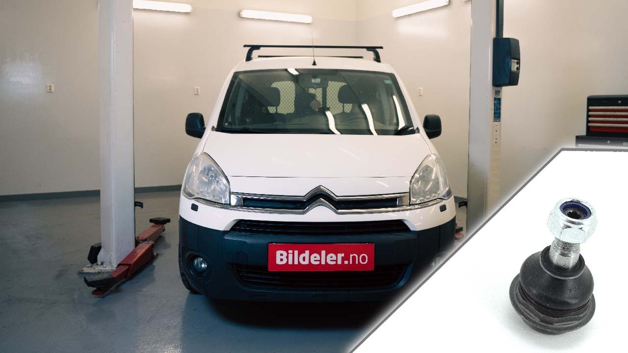 Citroen Berlingo: Hvordan bytte bærekule foran - 2008 og nyere modeller