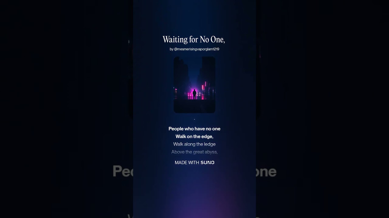 Waiting for No One - pop blues, poignant female vocals