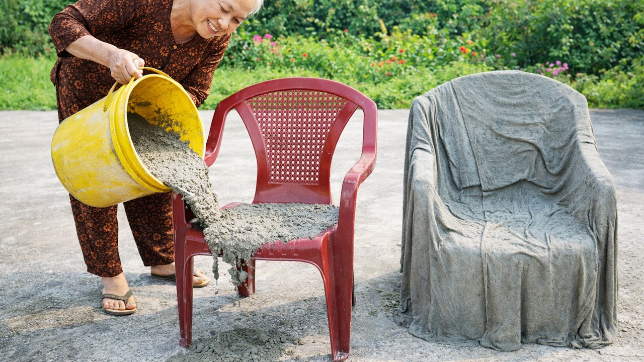 Amazing ideas for recycling old plastic chairs / How to make unique garden tables and chairs