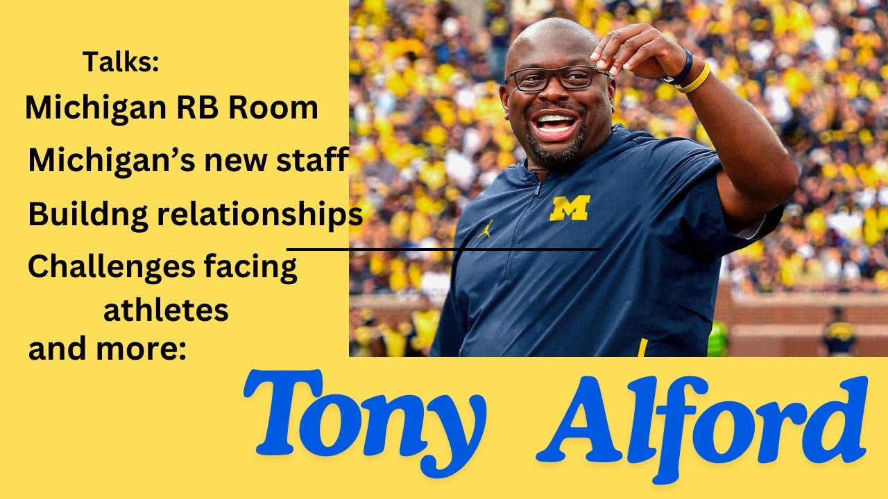 Michigan RB Coach, Tony Alford talks RB room, recruiting RB's and More
