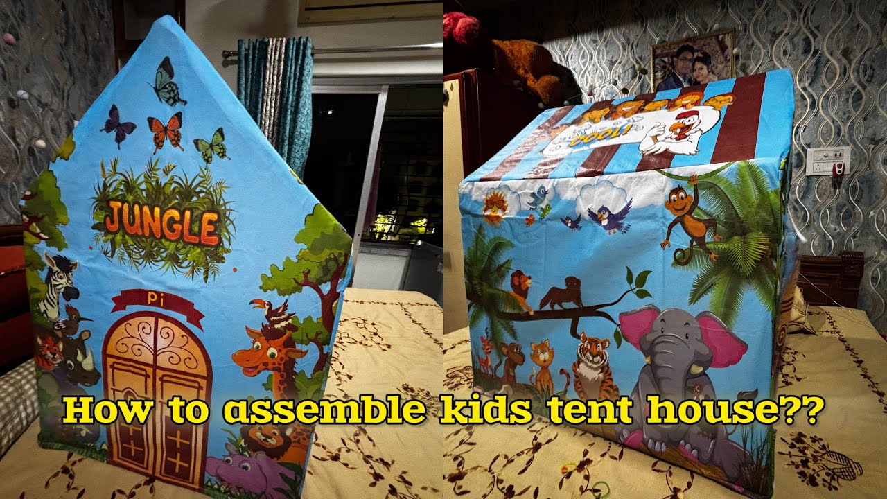 Assembling & Installing kids Tent House | kids Tent House assembling | #thebongmamma 