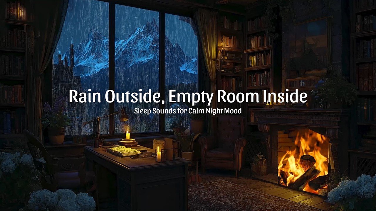 Rain Outside, Empty Room Inside 🌙 Sleep Sounds for Calm Night Mood