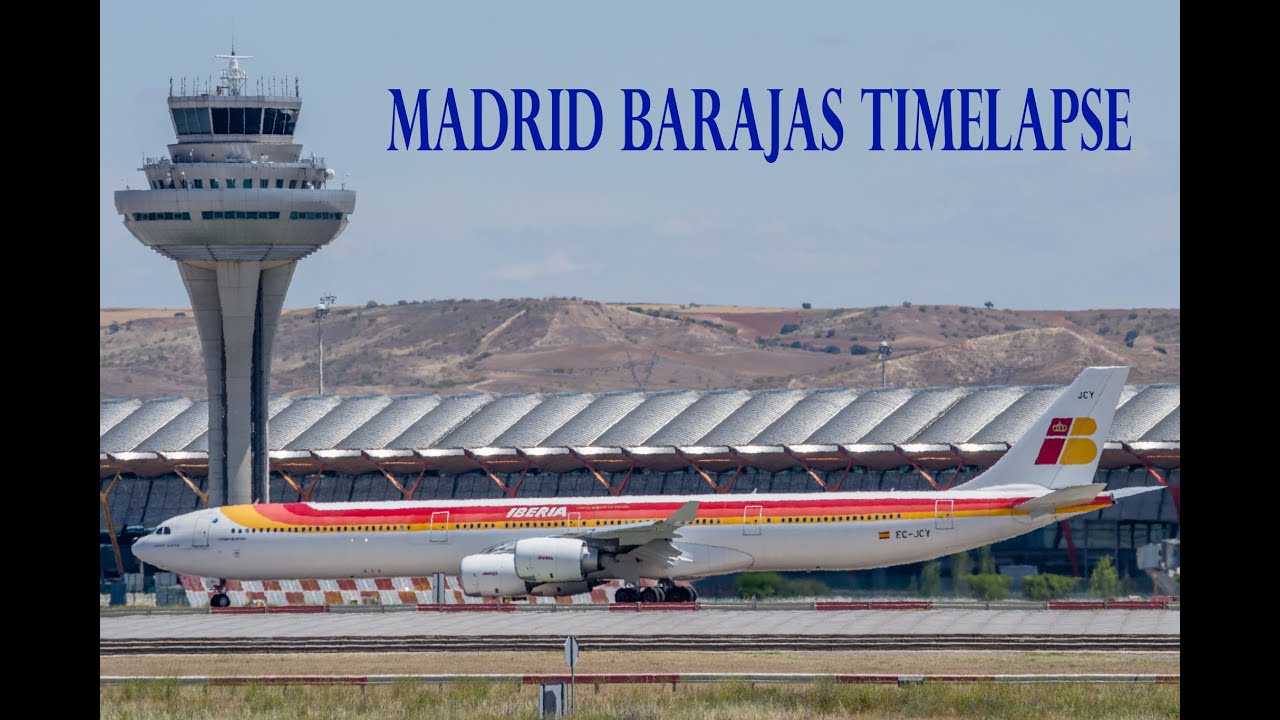 Madrid Barajas Timelapse plane Spotting | 1 Hour in 4 minutes