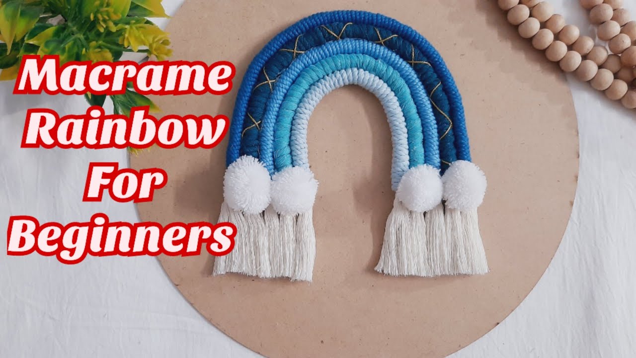 How To Make Macrame Rainbow In Easy Steps (5 Layer)!