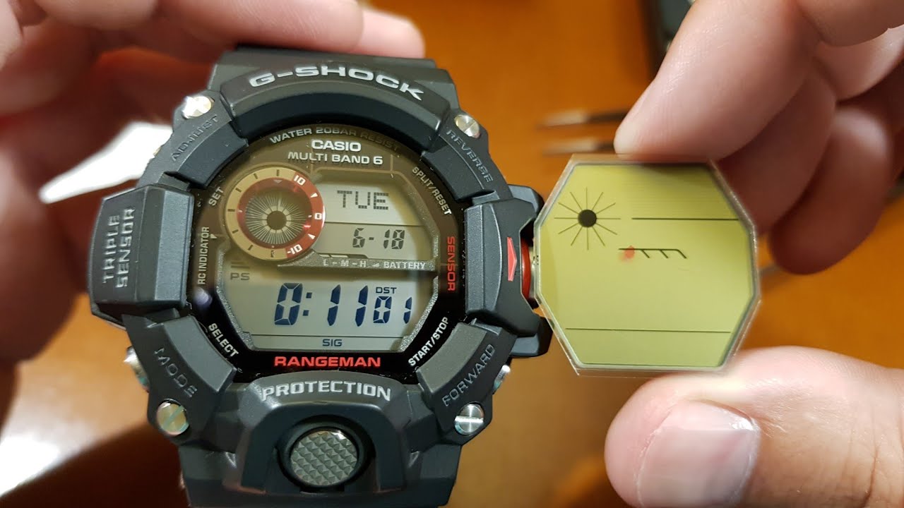 Casio G-Shock GW-9400-1ER RANGEMAN - wymiana wyświetlacza [PL]