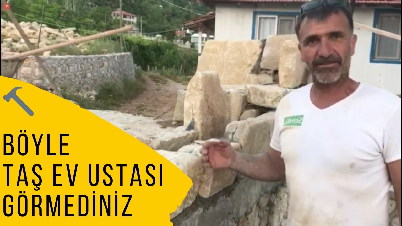BU TAŞ EV USTASI MİLATTAN &Ouml;NCENİN STİLİYLE TAŞ DUVAR EV YAPIYOR