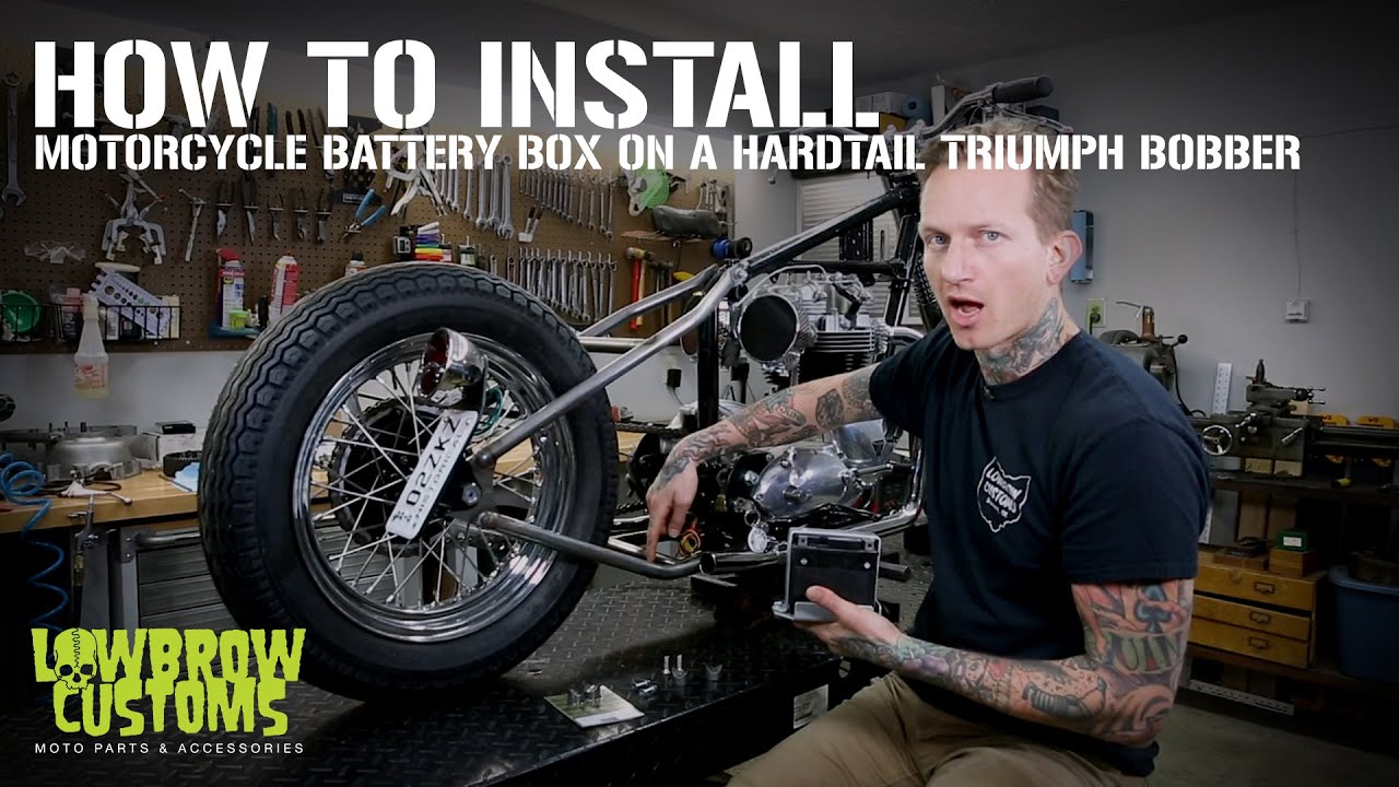 Motorcycle Battery Box Install How-To on a Hardtail Triumph Bobber