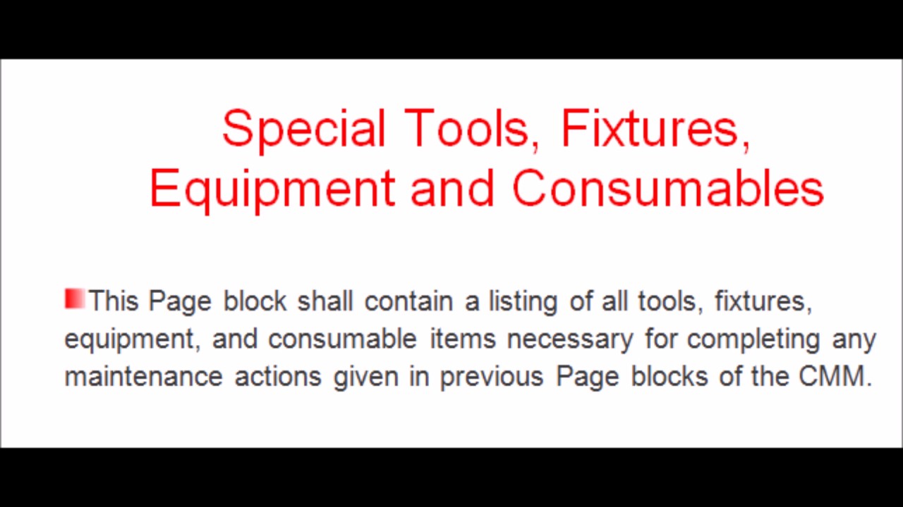 Component Maintenance Manual (CMM) Basics