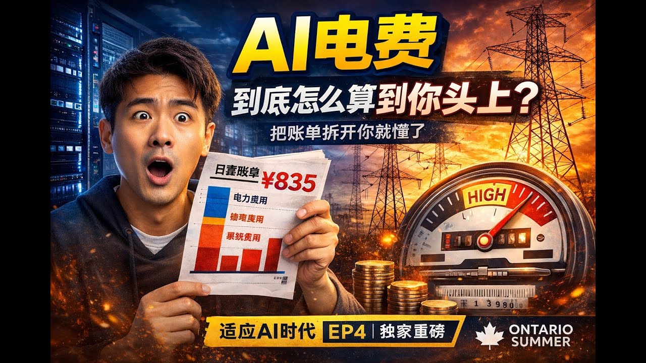 AI电费到底怎么算到你头上的？把账单拆开你就懂了----适应AI时代 EP4｜独家重磅：AI不是免费的：你的电费正在替它买单