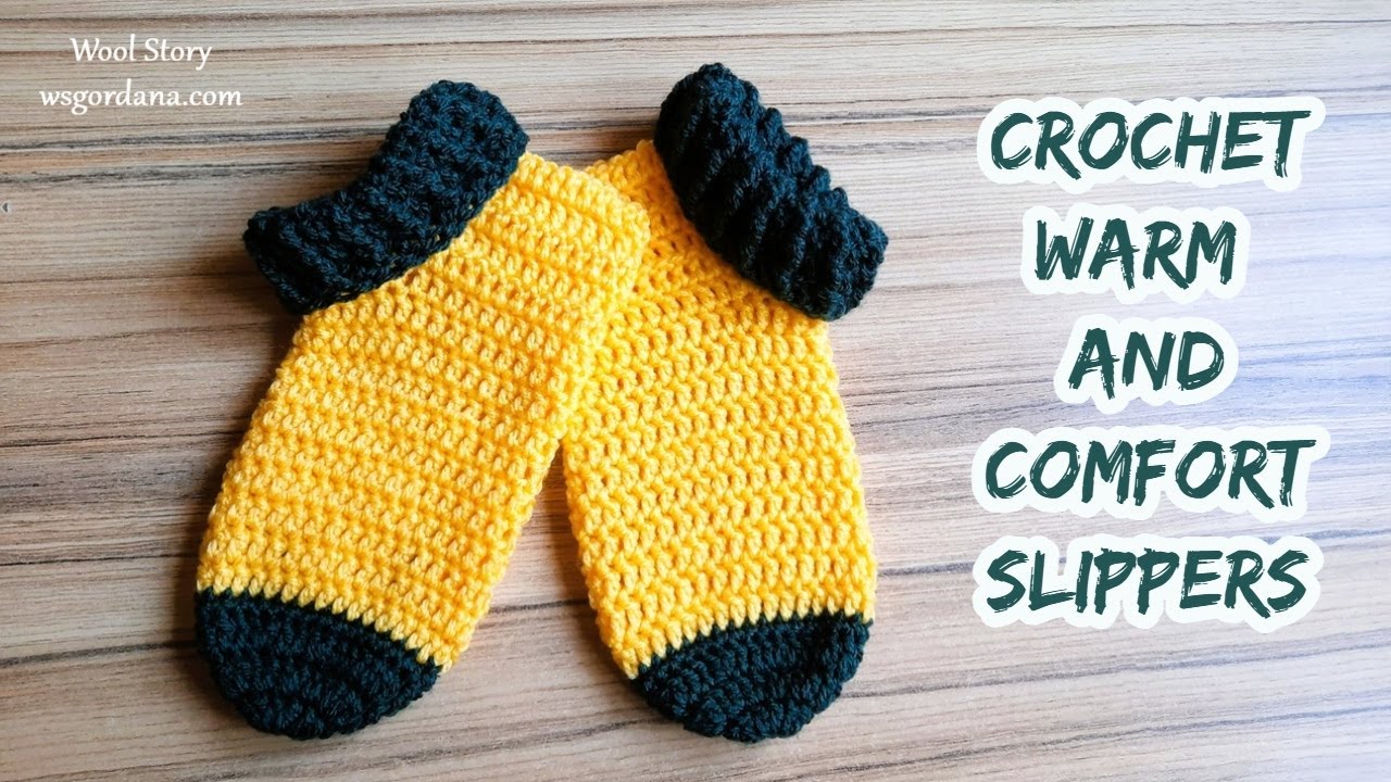 437 💥 How to Easy Crochet Slippers 💕 Warm and Comfort 💫Heklane popke