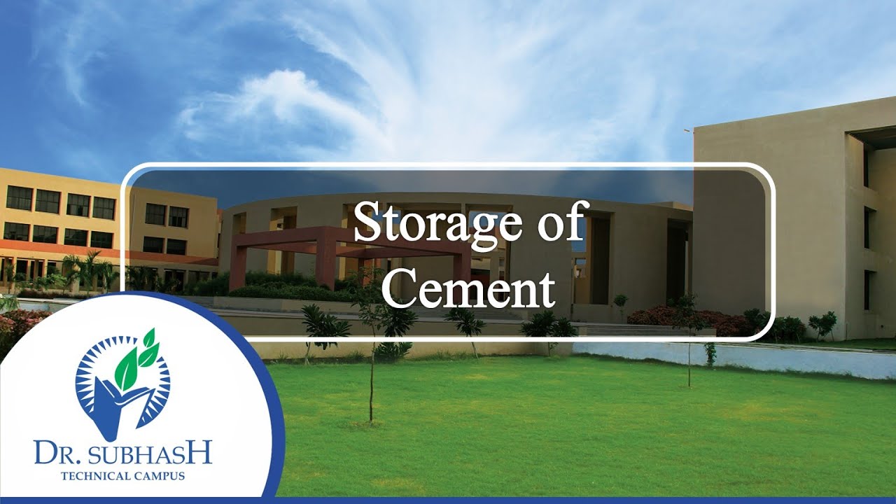 Applied Chemistry::Unit 5:Storage of Cement #Lecture 26 By-Jagdish Kapuriya