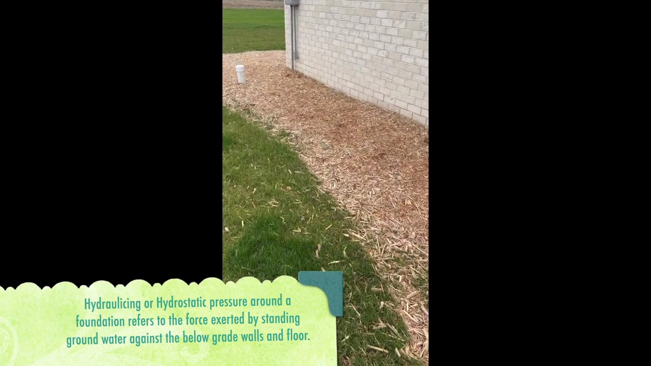 Hydrostatic Pressure can cause issues against a foundation
