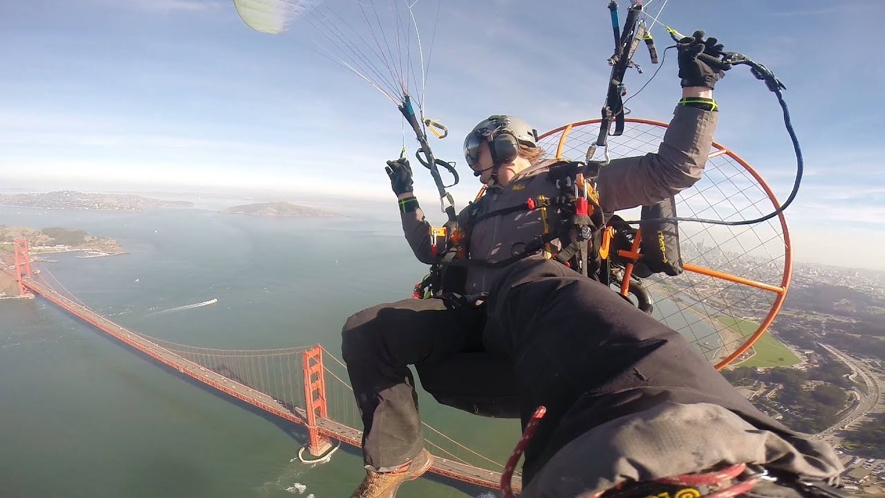 Paramotor Flight over San Francisco and the Golden Gate Bridge
