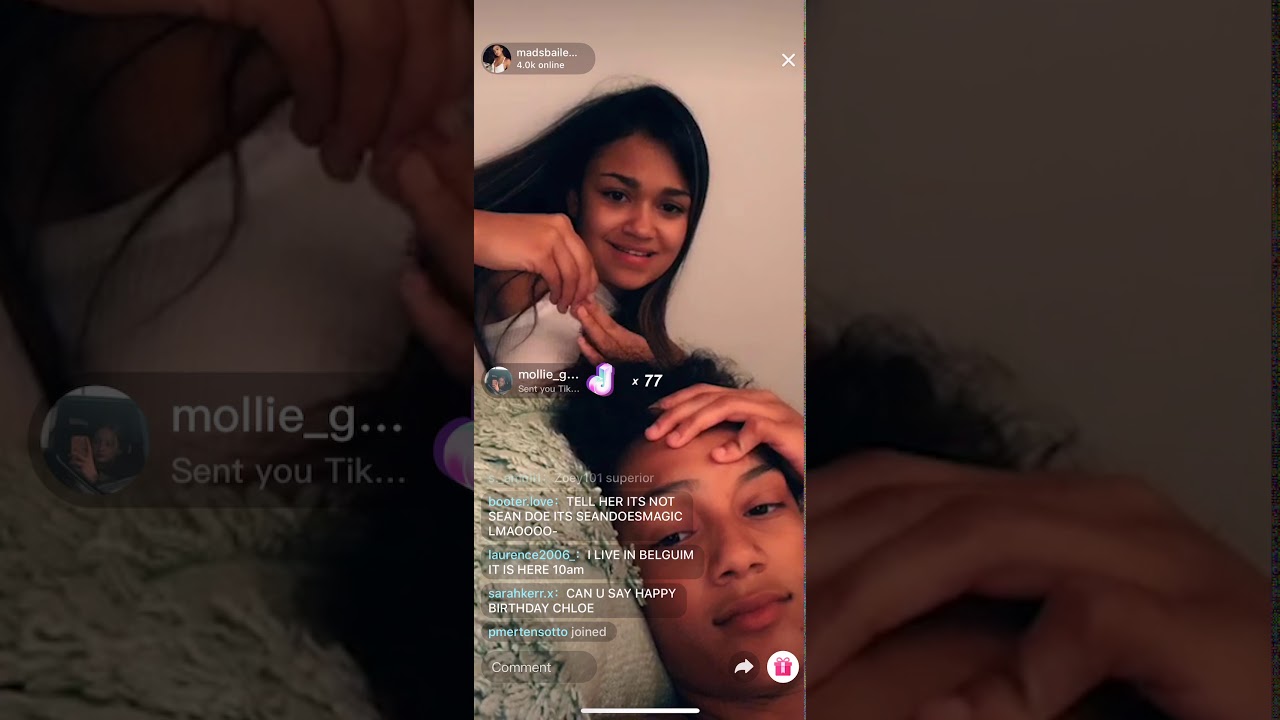 Madison Bailey girls live  with her girlfriend on TikTok live