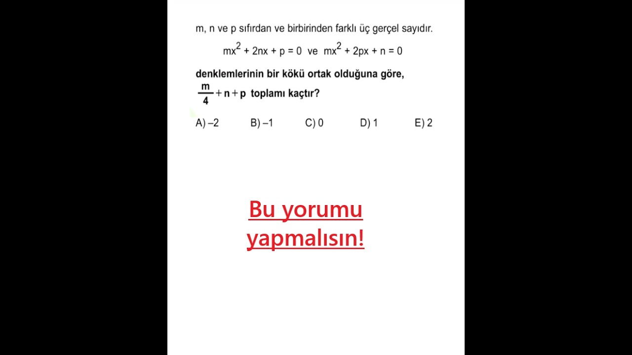 Denklem | Artık bu sorular senin için zor değil🔥