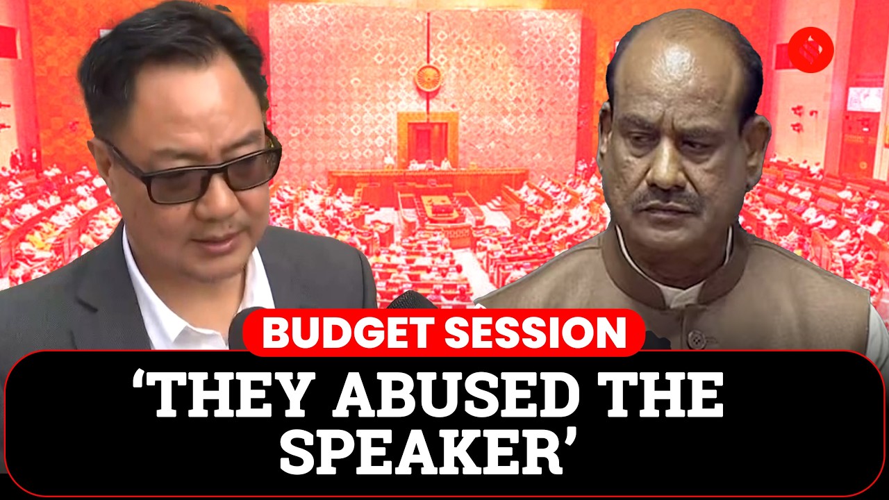 Budget 2026 Debate: Rijiju Alleges Congress MPs Abused Speaker Om Birla Inside Chamber