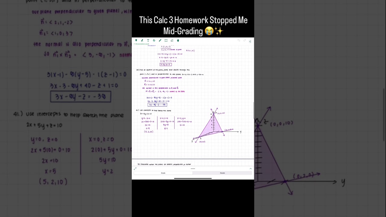 This Calc 3 Homework Stopped Me Mid-Grading 😭✨