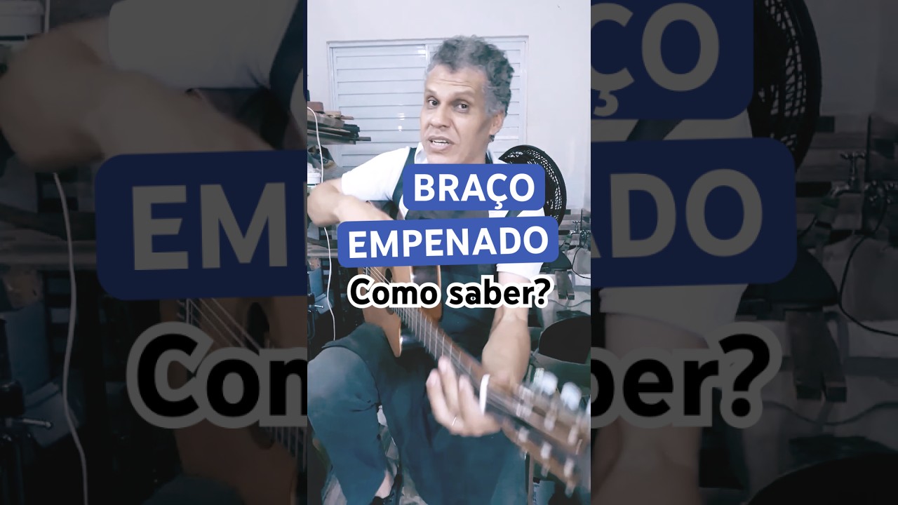Como saber se o bra&ccedil;o do viol&atilde;o est&aacute; empenado #shorts #luthier #viol&atilde;o #dicas