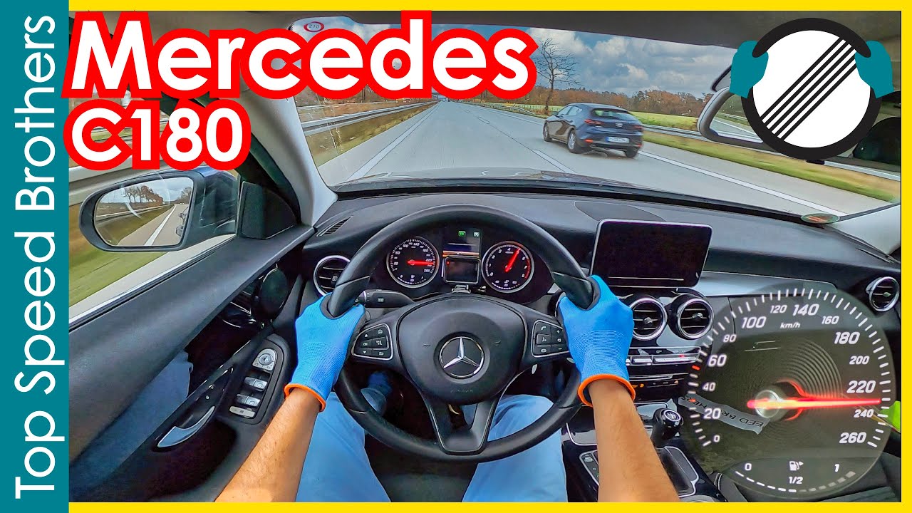 Mercedes Benz W205 C180 (2018) POV Top Speed Autobahn #TopSpeedBrothers
