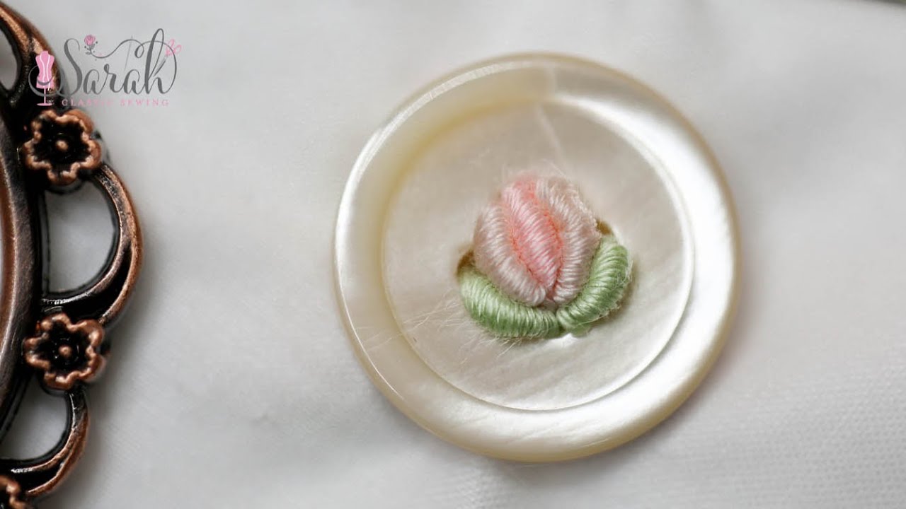 sewing a bullion rose button | beginner friendly!