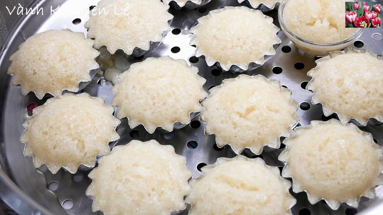 Cách làm Bánh Bò Bông Xốp Mềm - Bánh Bò Hấp Rễ Tre dẻo dai thơm béo từ Bột Pha sẵn by Vanh Khuyen