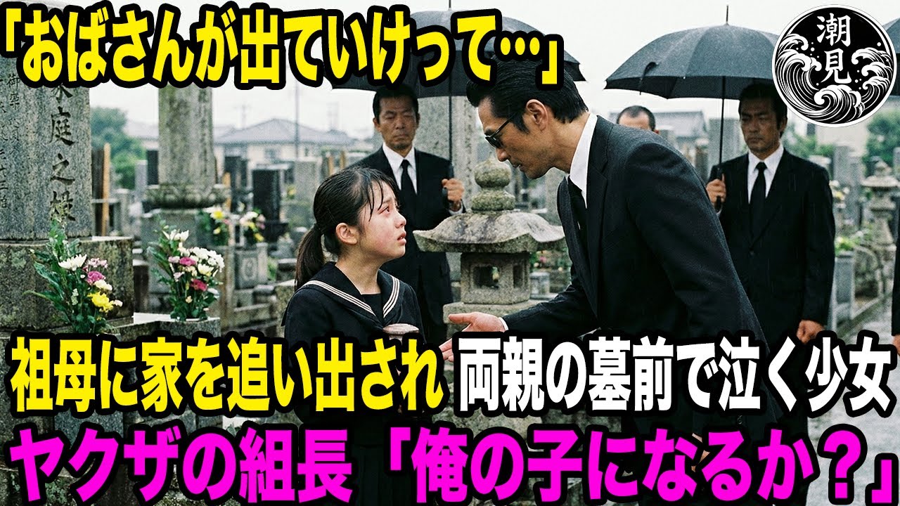 大富豪の祖母に家を追い出され両親の墓前で泣く少女。天涯孤独のヤクザ組長が少女を引き取った結果【感動する話】