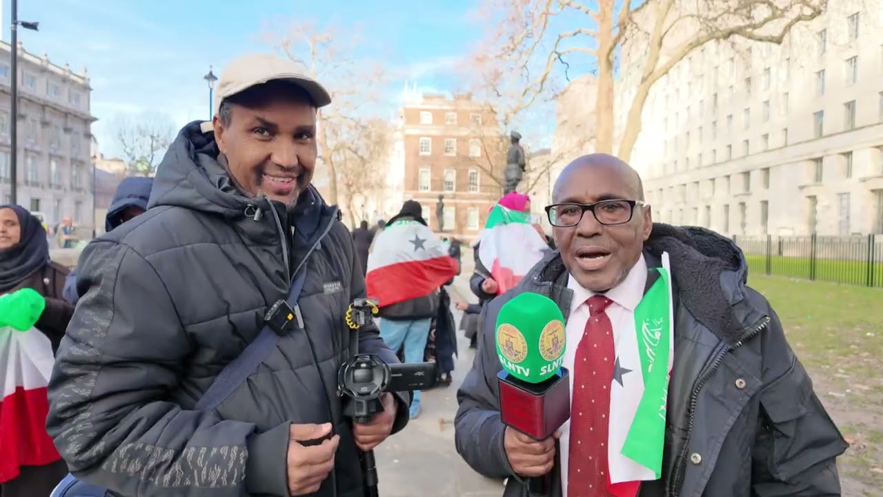 Jaaliyadda Somaliland oo maanta ku dabaaldegey 10 Downing Street London.