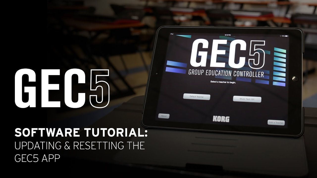 Korg GEC5 Software Tutorial &ndash; Updating and Resetting the GEC5 App