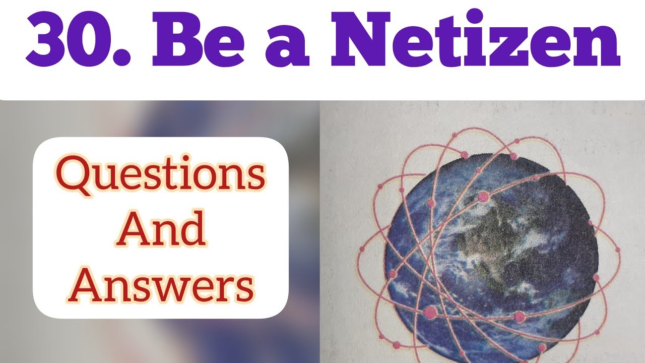 5th Std - English - Chapter 30 Be a netizen questions and answers exercise - Maharashtra board