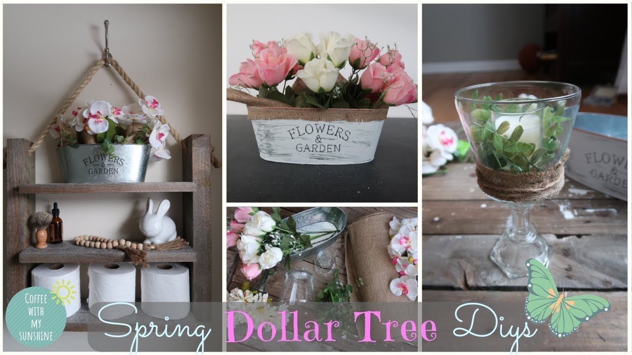 EASY DOLLAR TREE DIY SPRING DECOR | FARMHOUSE RUSTIC | BURLAP CRAFTS | DIY MAKE IT YOUR OWN MONDAY