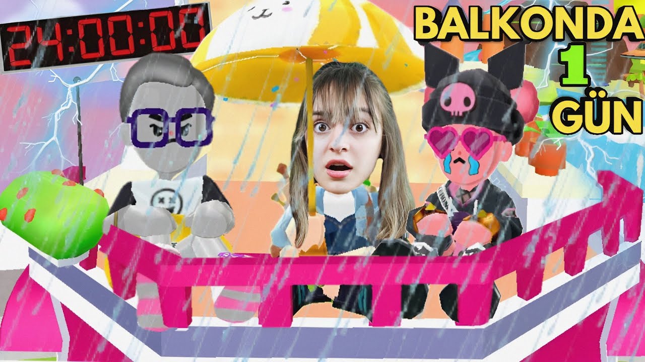 PK XD 24 SAAT BALKONDA KALMAK !! SON ÇIKAN KAZANIR !? | PK XD THE BALCONY FOR 24 HOURS | ÖZGÜŞ TV