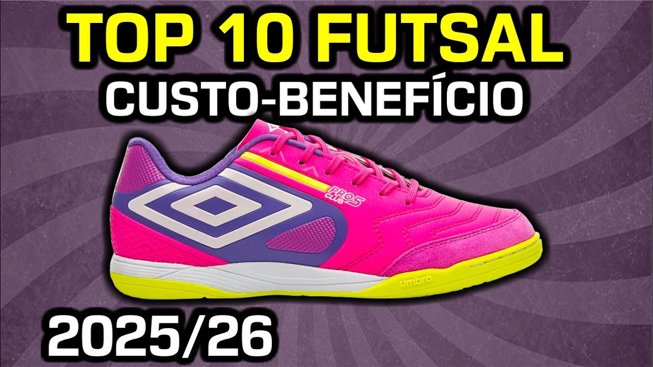 TOP 10 melhores chuteiras FUTSAL CUSTO-BENEFÍCIO 25/26 - Camisas e Chuteiras