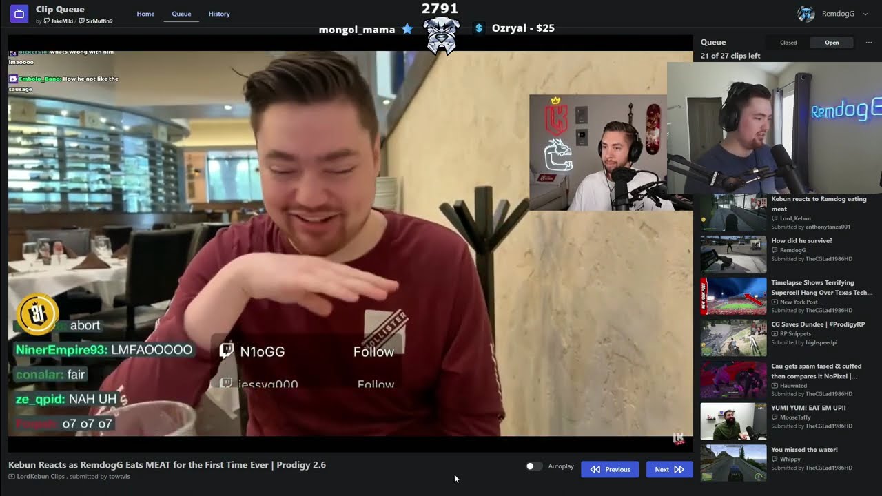 Suarez Reacts to Everyone Seeing Him Eat Meat, Zaceed's Escape from MRPD & More Prodigy RP Clips