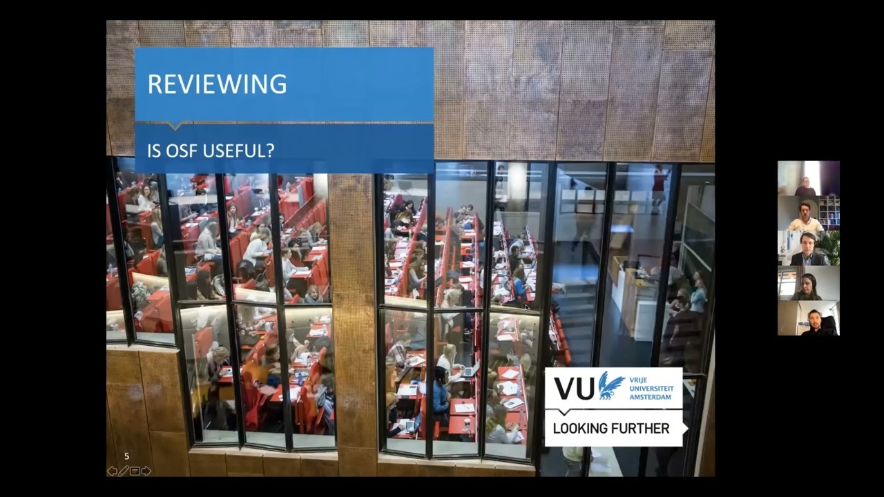VU Data Conversations  | Jacek Buczny Utility of Open Science Framework (OSF) in reviewing process