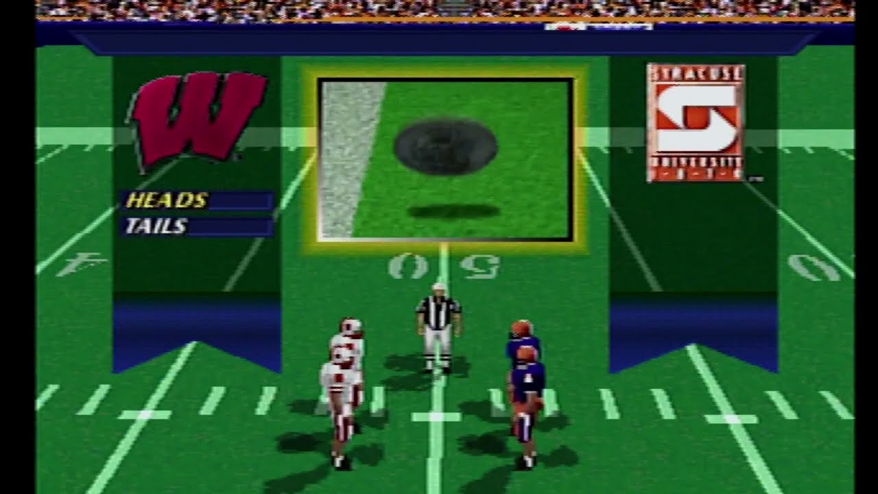 NCAA Football '98 (режим симуляции сезона — неделя 1: Wisconsin Badgers против Syracuse Orangemen)