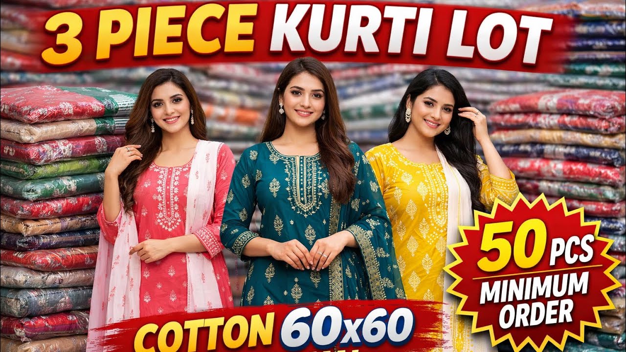 3 Piece Ladies Kurti Lot | Trending Designs | Best Quality Deal