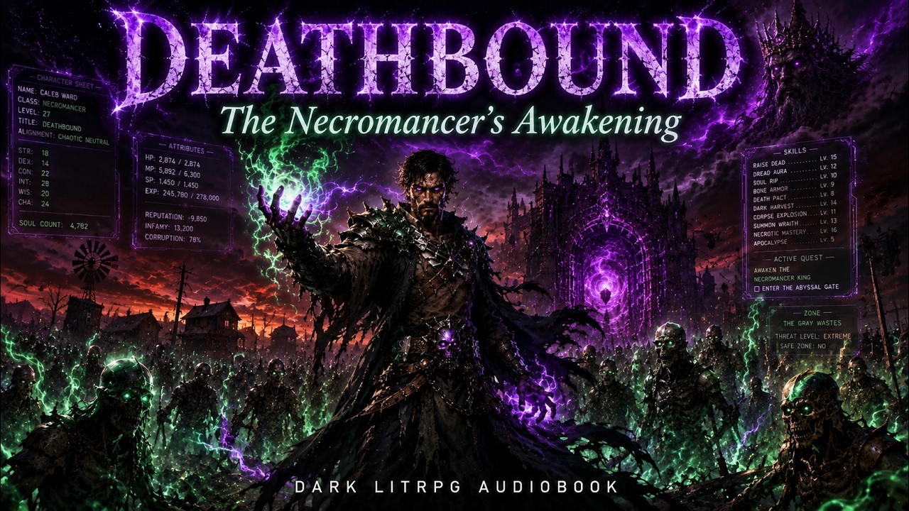 Deathbound: The Necromancer&rsquo;s Awakening | Dark LitRPG Audiobook