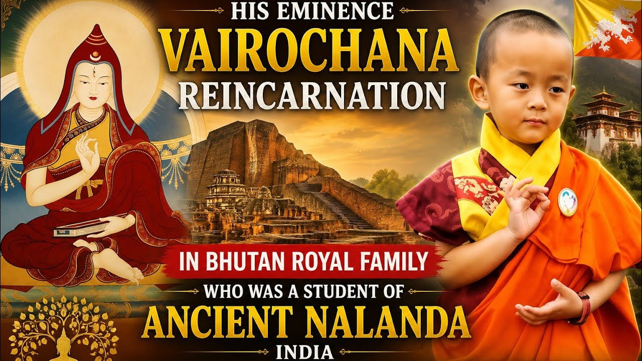 Vairocana reincarnation rebirth in Bhutan Royal Family! A child who was a student of ancient Nalanda