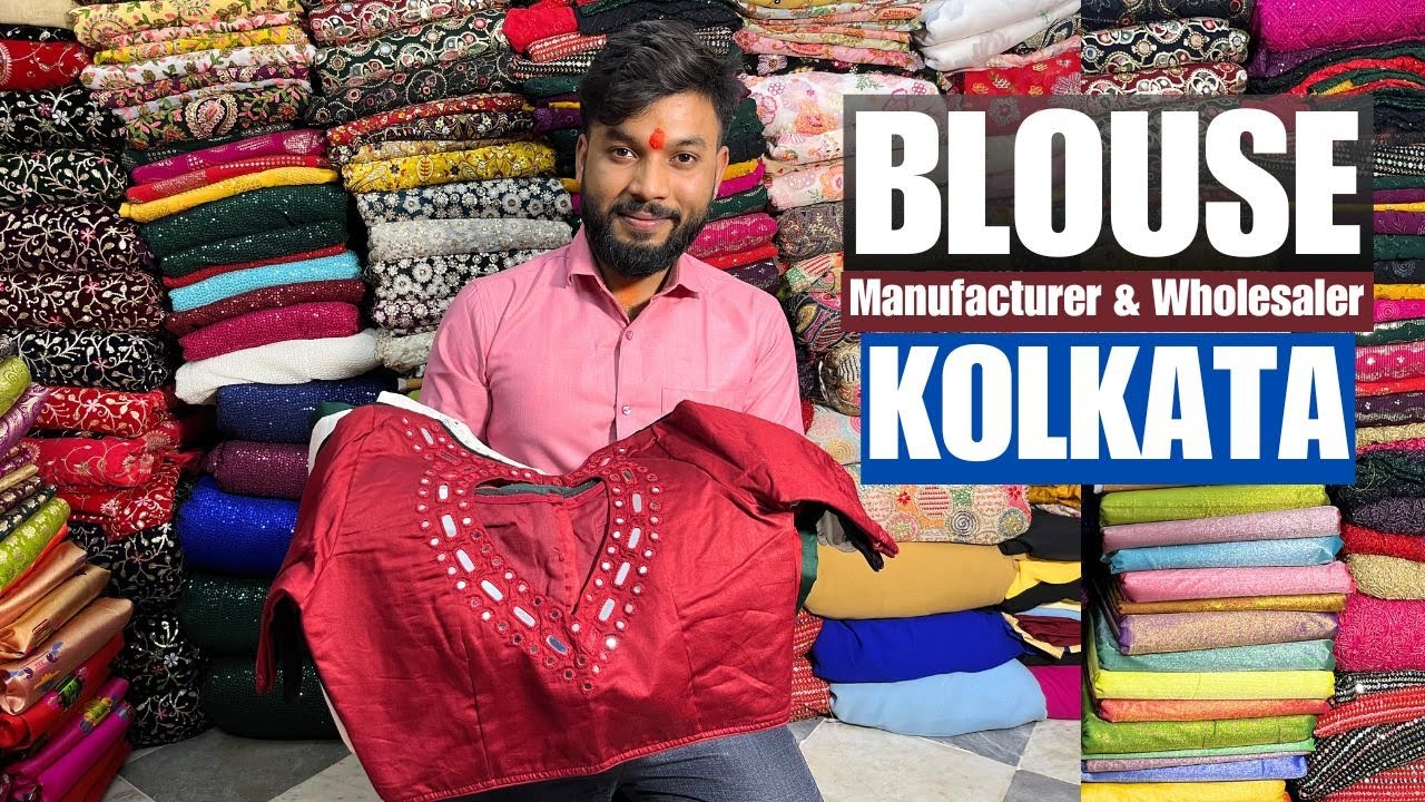 Blouse Wholesale Market in Kolkata : Mirror Work Cotton & Fancy Designer Blouse Shop Barabazar