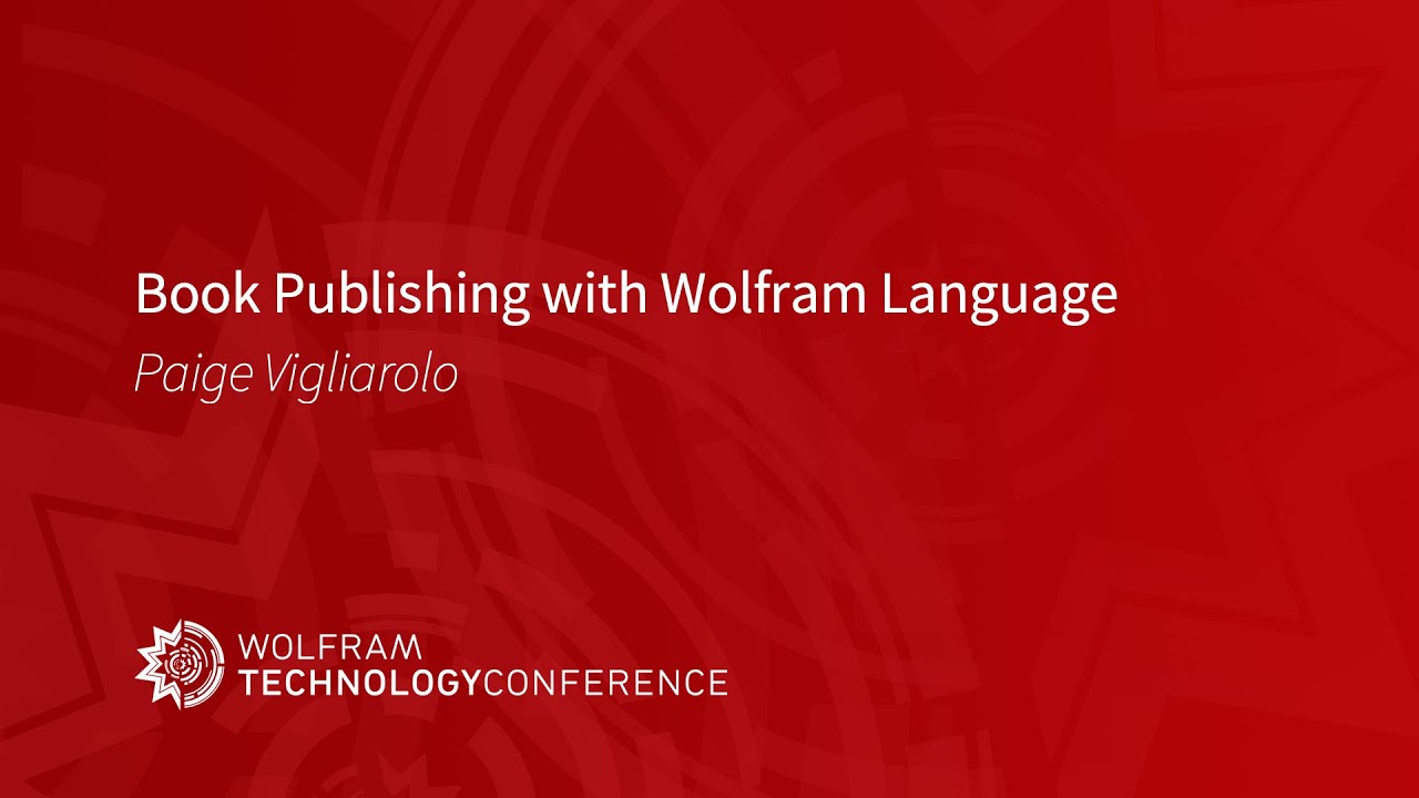 Book Publishing with Wolfram Language