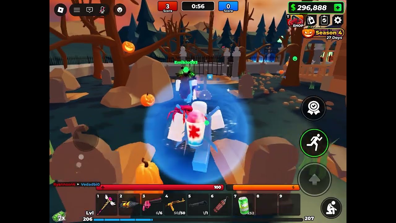 Playing the Halloween Event + Haunted House map in Roblox Flag Wars!!!