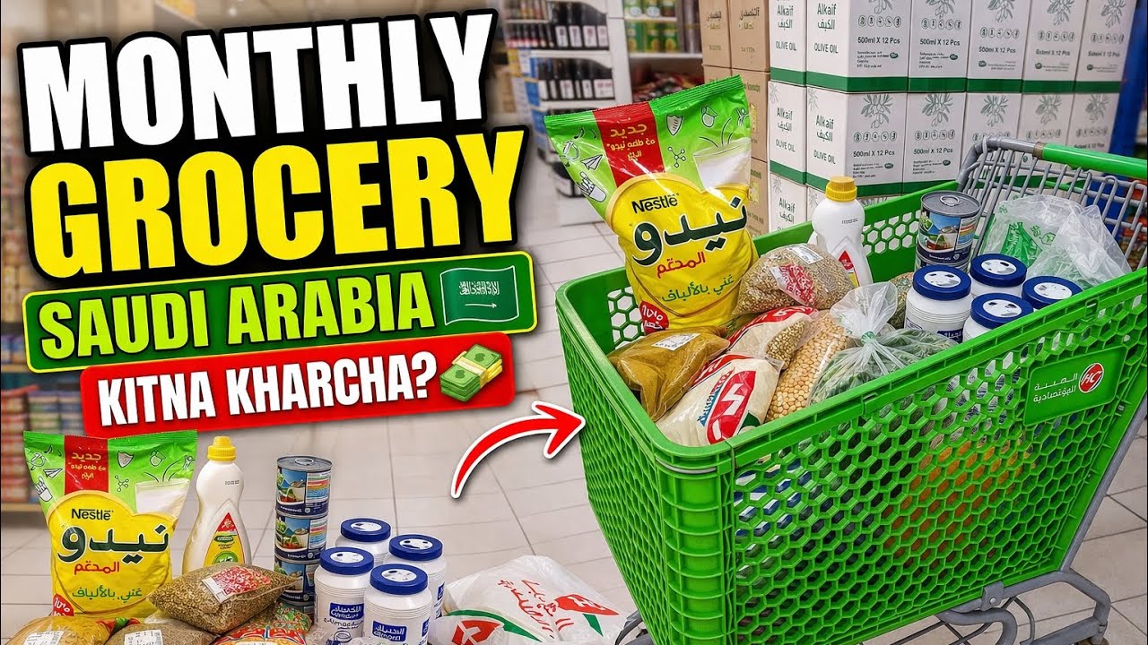Saudi Arabia Monthly Grocery 🛒 | Cheap ya Mehenga? Full Bill 💸