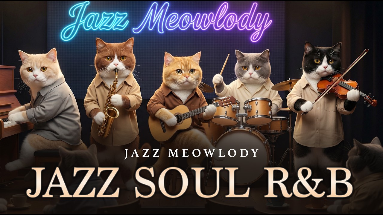 Smooth Clean Jazz Soul R&B 🎷 Music for Deep Sleep, Deep Focus & Peaceful Nights | Jazz Meowlody