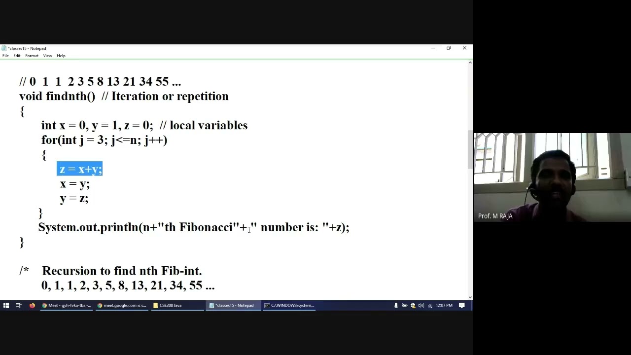 Java Unit I Session #16 Iteration and Recursion, Modifiers in Java - Exercises