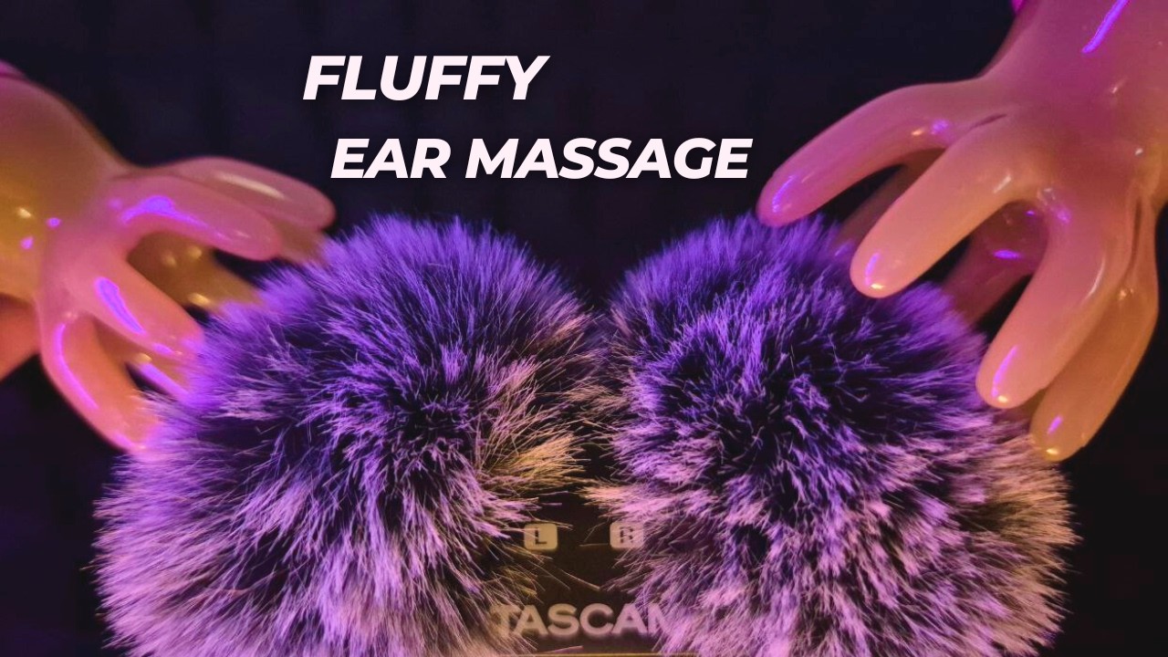 ASMR Close Up: Fluffy Ear Massage & Deep Relaxation (No talking)