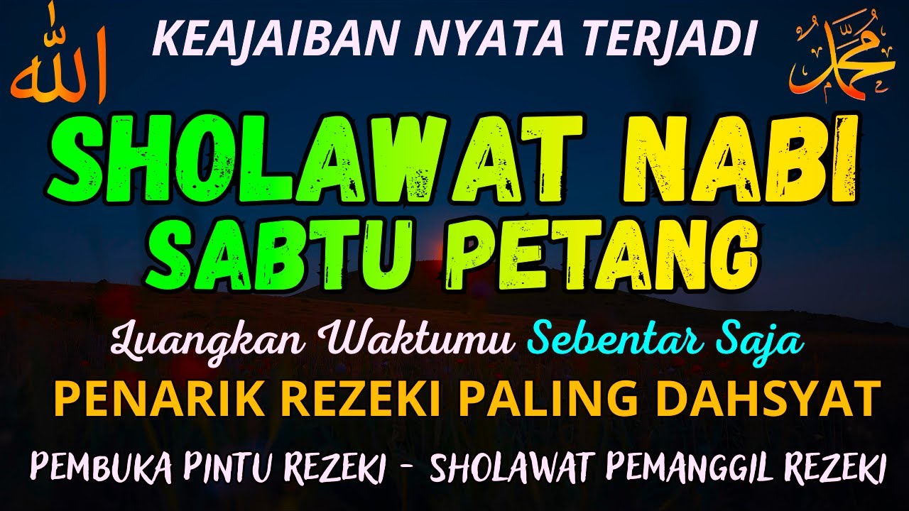 SHOLAWAT PENARIK REZEKI PALING DAHSYAT,Sholawat Nabi Muhammad SAW,SALAWAT JIBRIL PALING MERDU sekali