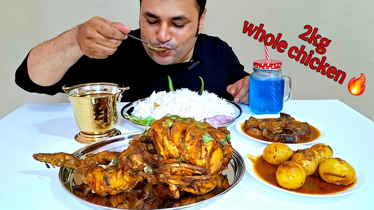 MUKBANG: 2KG WHOLE CHICKEN + LIVER & EGG CURRY! *CRISPY EATING SOUNDS* 🍗🔥 ASMR