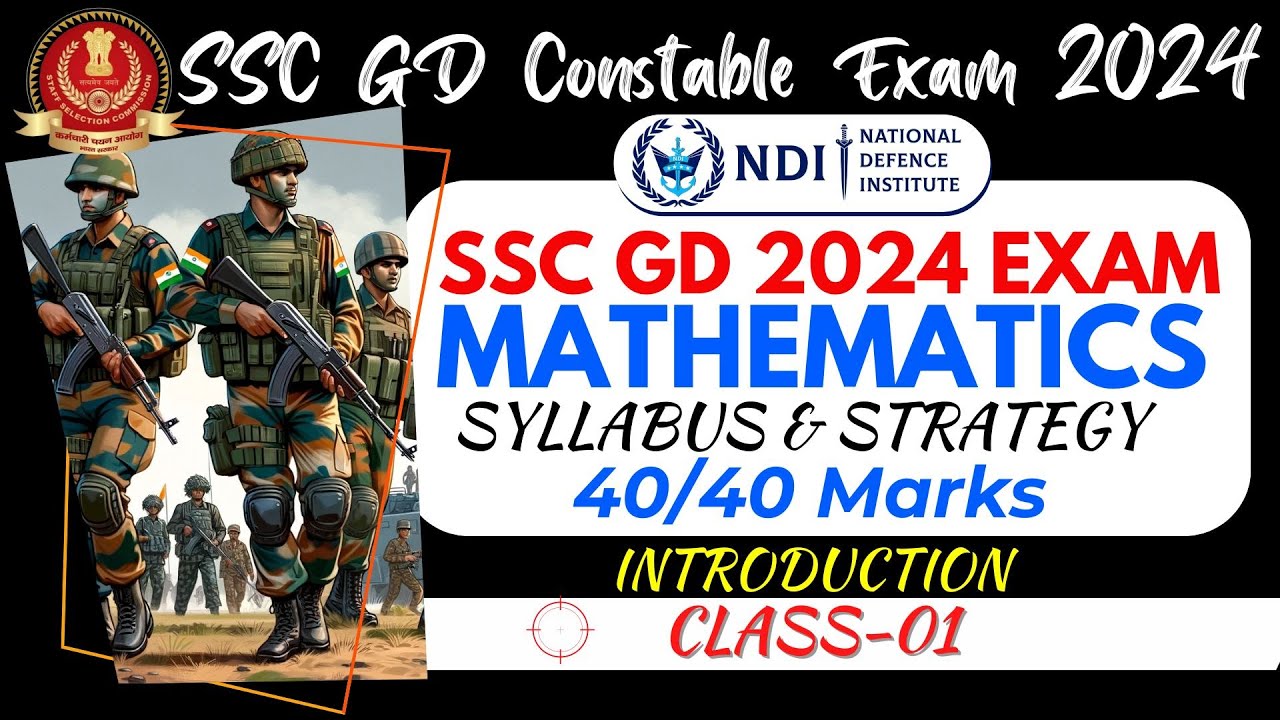 SSC GD 2024 MATHS Syllabus & Strategy Video in Tamil: Target SSC GD MATHS 40/40 Marks NDI Defence
