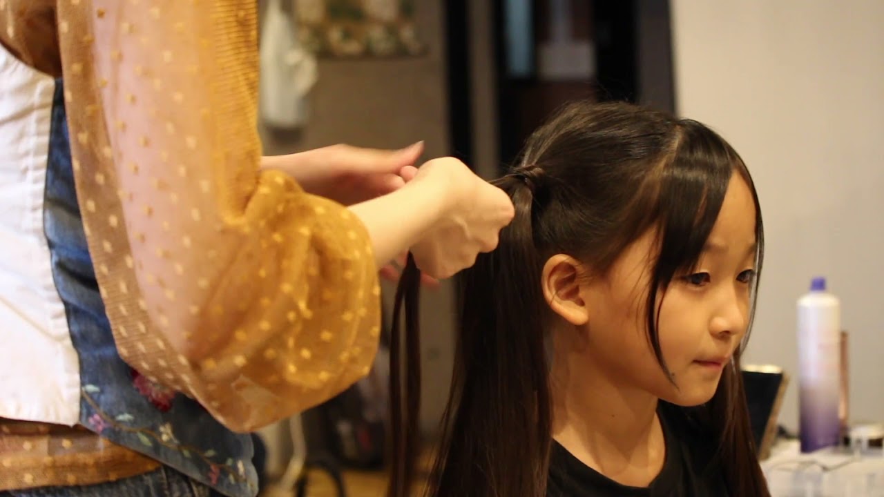簡単ヘアーアレンジ　ダンス発表会
