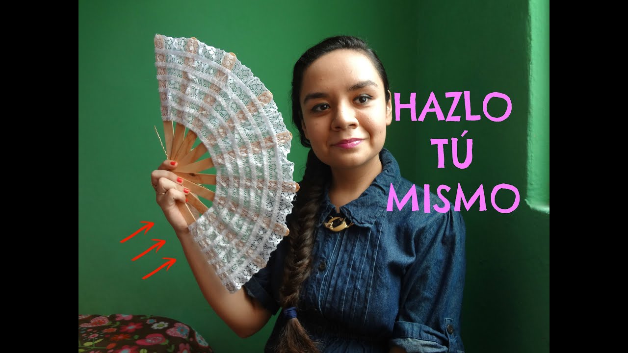 DIY- COMO HACER UN ABANICO DE MADERA CON ENCAJE (FÁCIL Y BONITO)